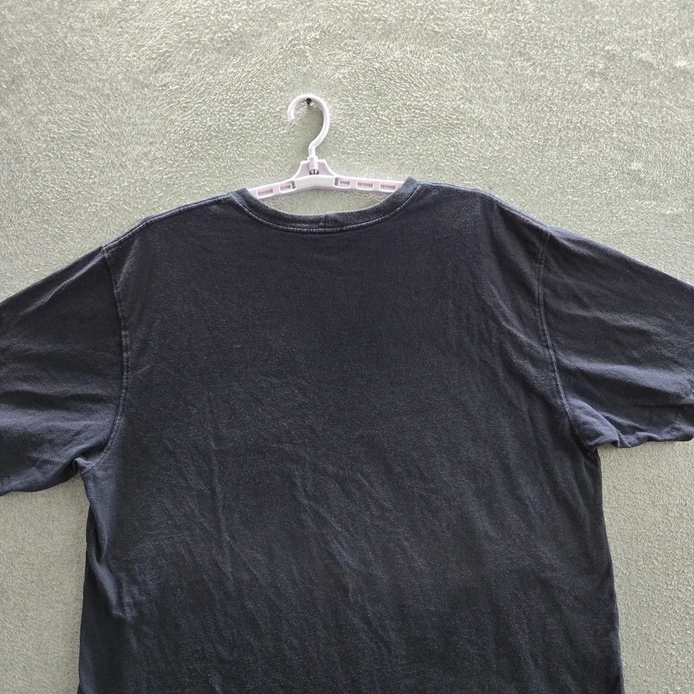 Carhartt Men Shirt XL Navy Workwear Logo Loose Short Sleeve READ